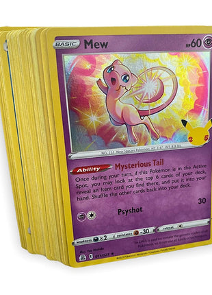 Pokémon trading card featuring Mew on a white background